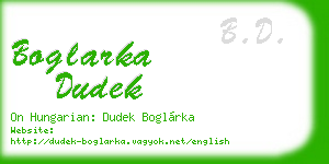 boglarka dudek business card